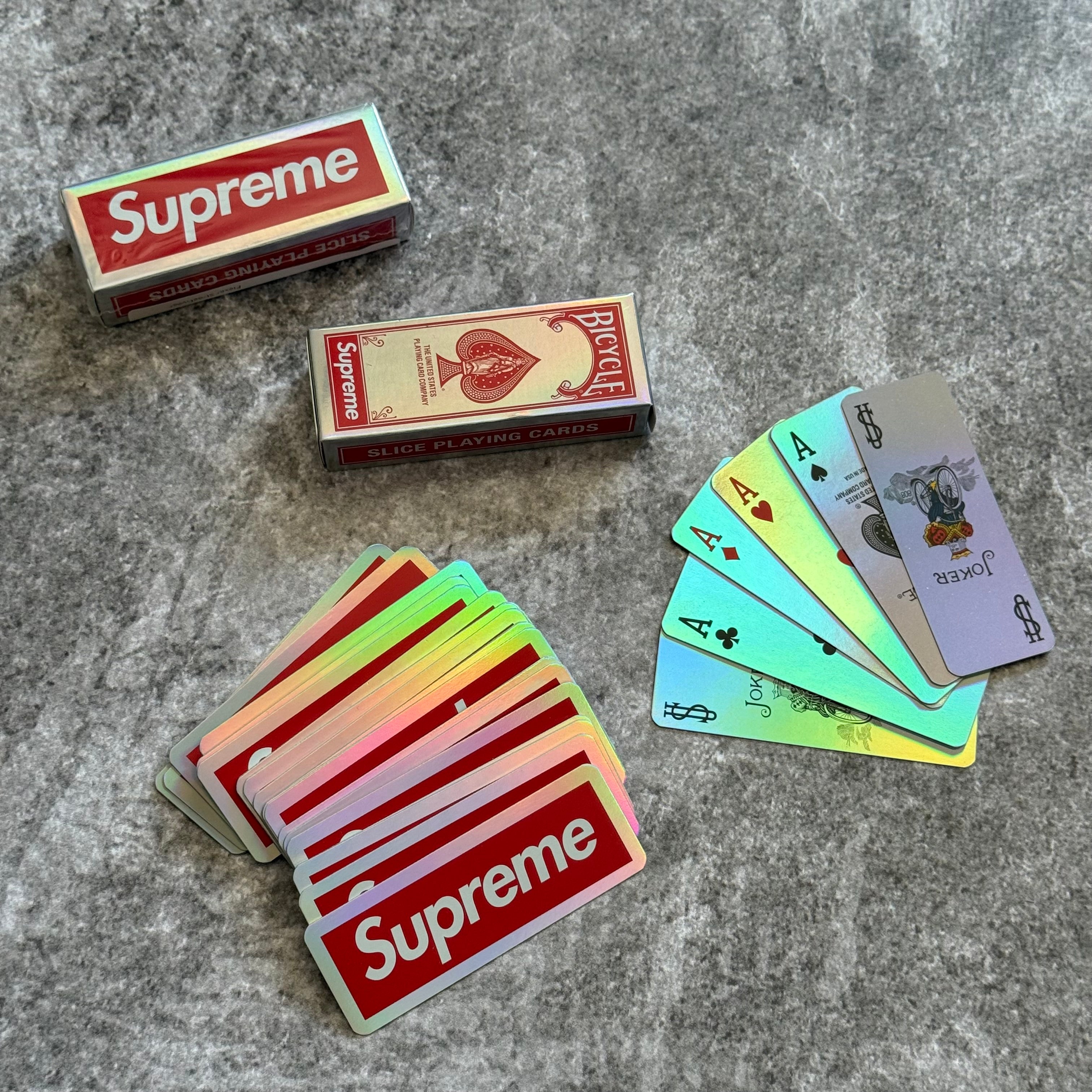 supreme bicycle holographic slice cards Supreme®/Bicycle® – Flexar St Quantity:3 Boxes Life Point Destroyer Deck best pokemon mat