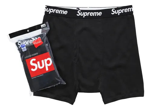 Supreme®/Hanes® Boxer Briefs (4 Pack) - Black
