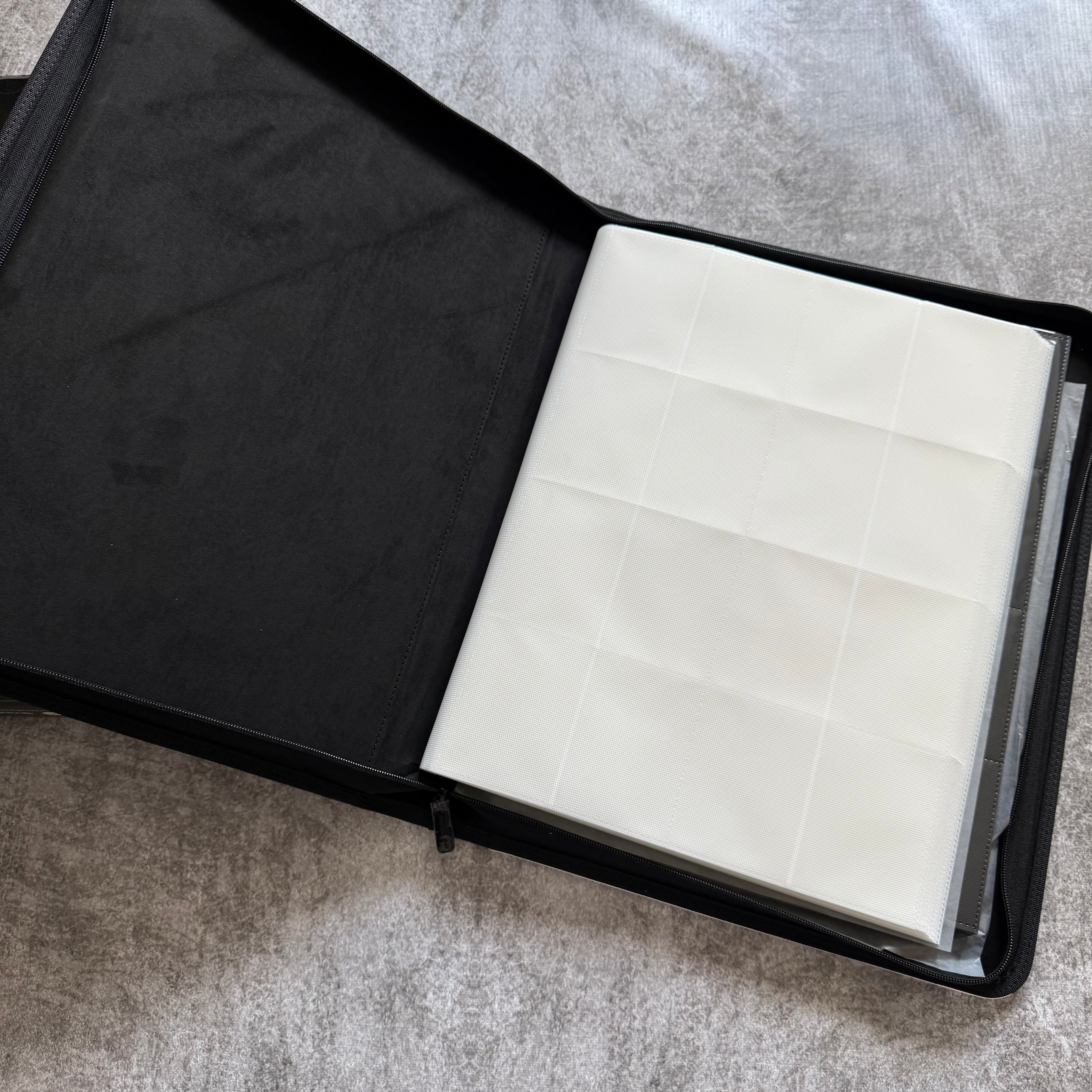 VaultX 16-Pocket Exo-Tec Zip Binder SV10.5 Black White (EDICION LIMITADA)