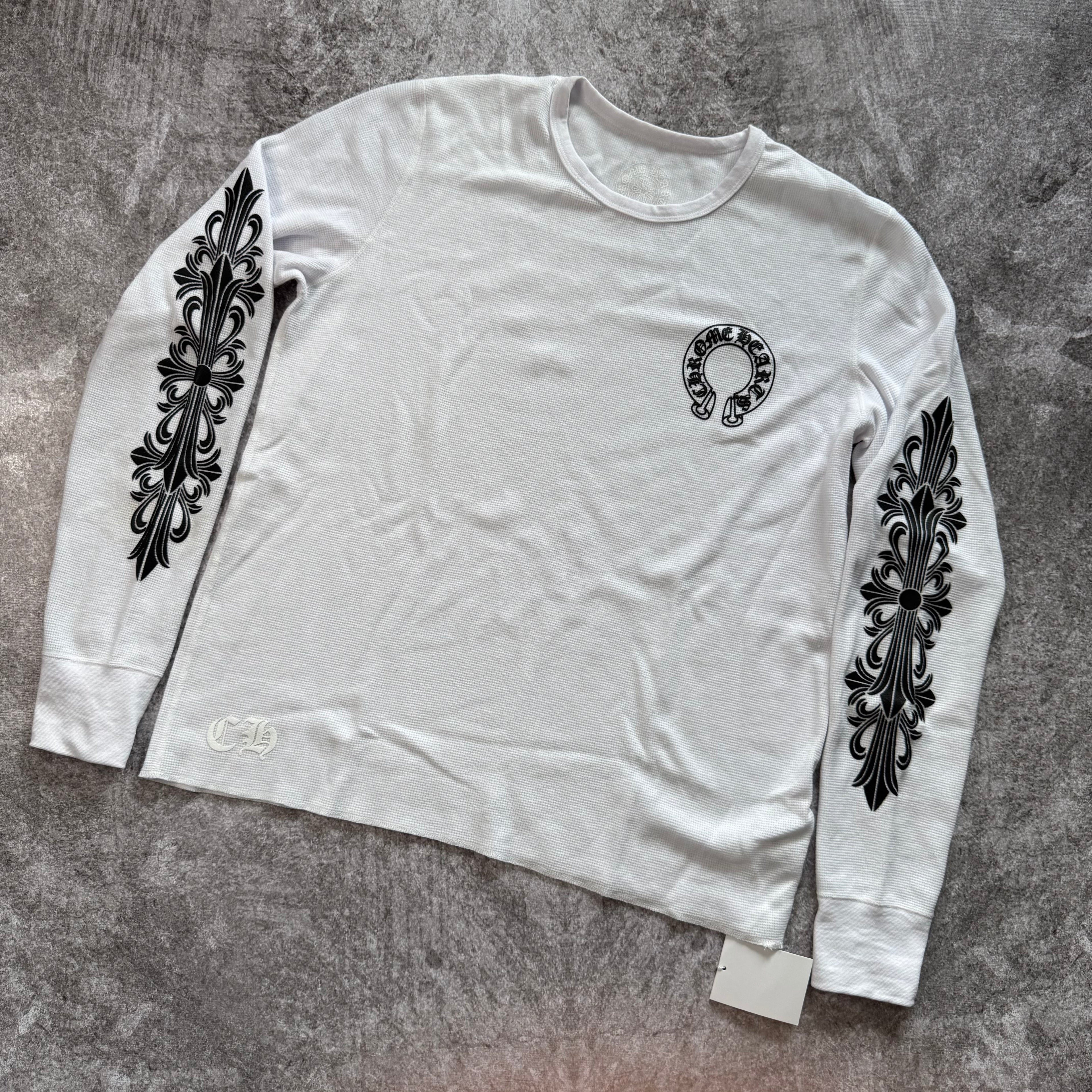 Long Sleeve Shirt Chrome Heart - White (SE)