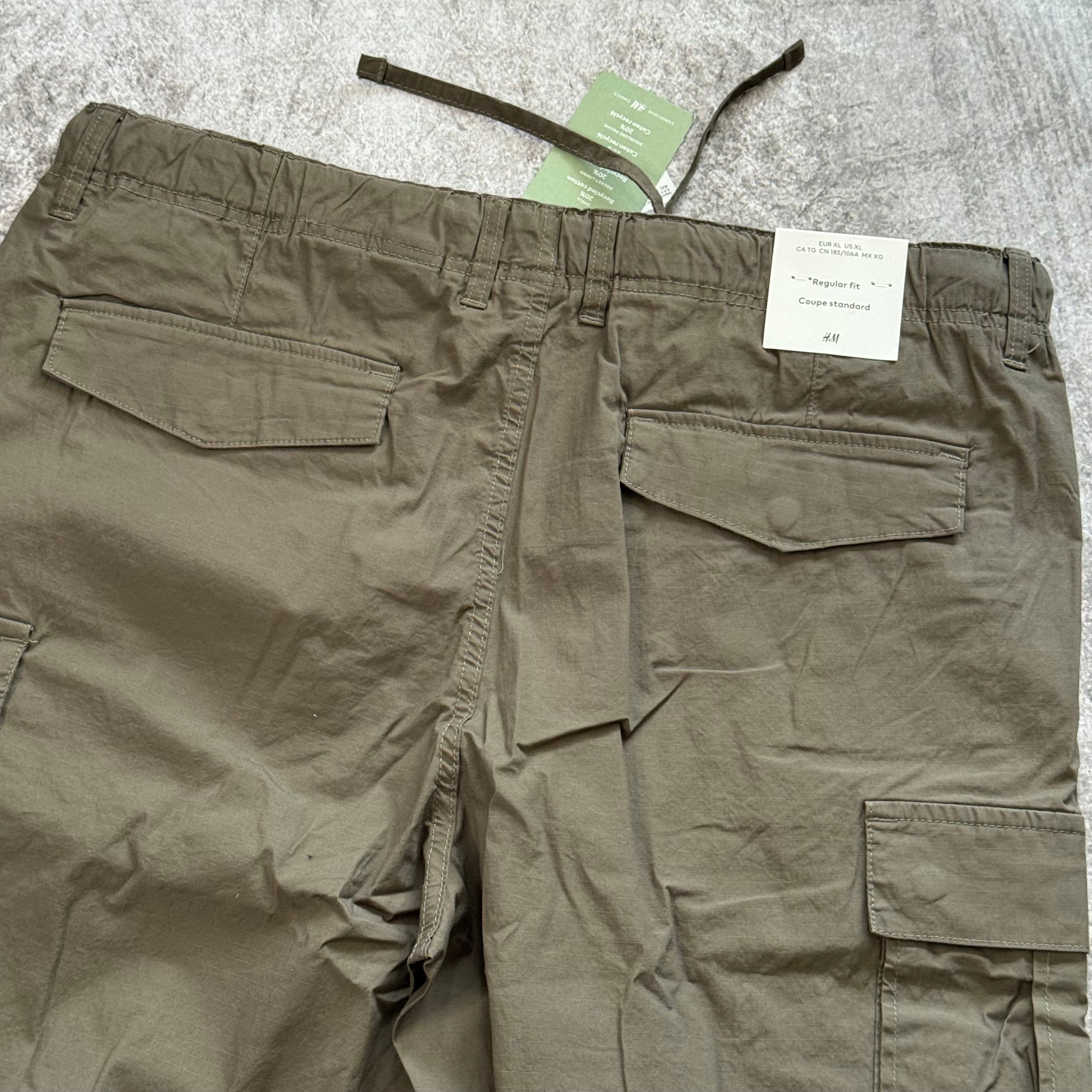 Cargo Pants H&M "Regular Fit Ripstop" - Khaki green