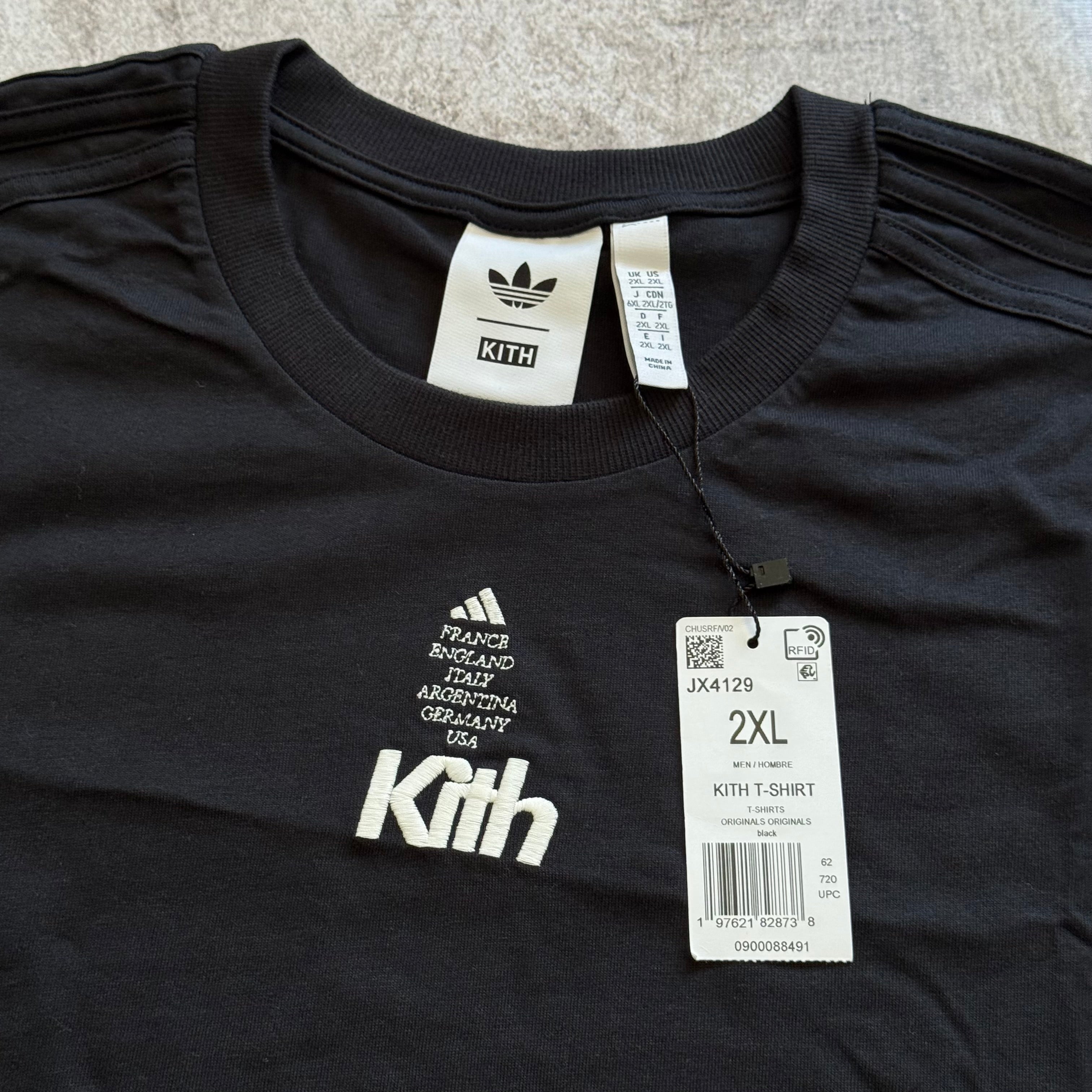 Remera KITH x Adidas Football "Short sleeve" - Black