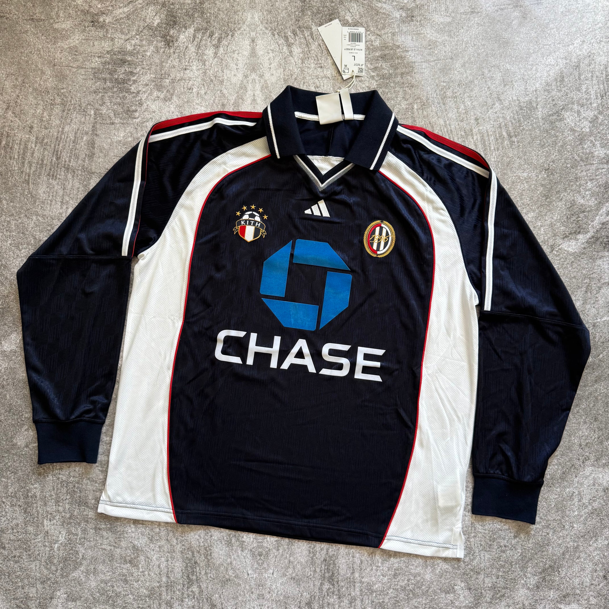 Jersey KITH x Adidas Football "Chase long sleeve" - Legend ink