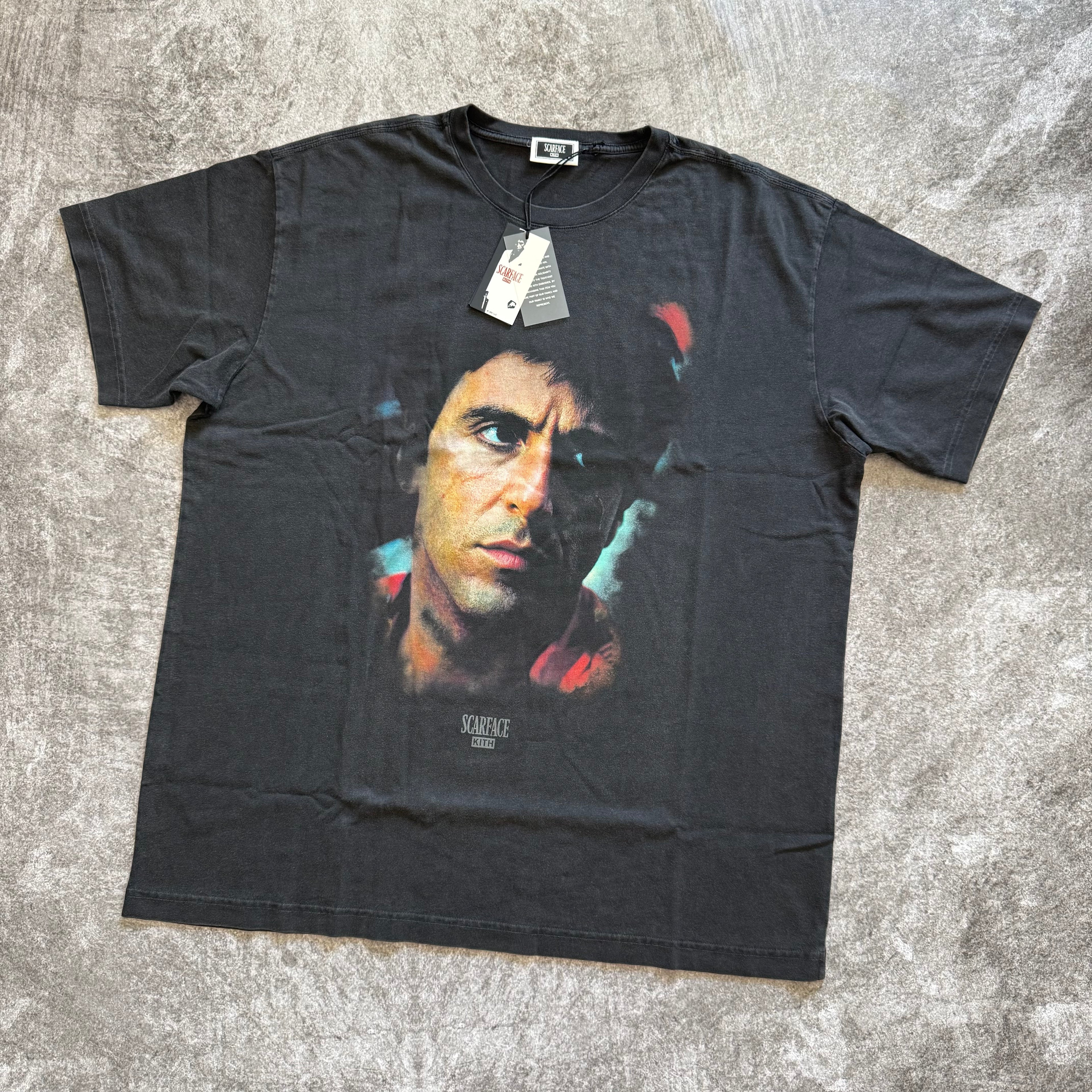 Kith for Scarface Tony Portrait Vintage Tee - Black