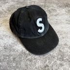Supreme Pigment Coated S Logo 6-Panel - Black washed