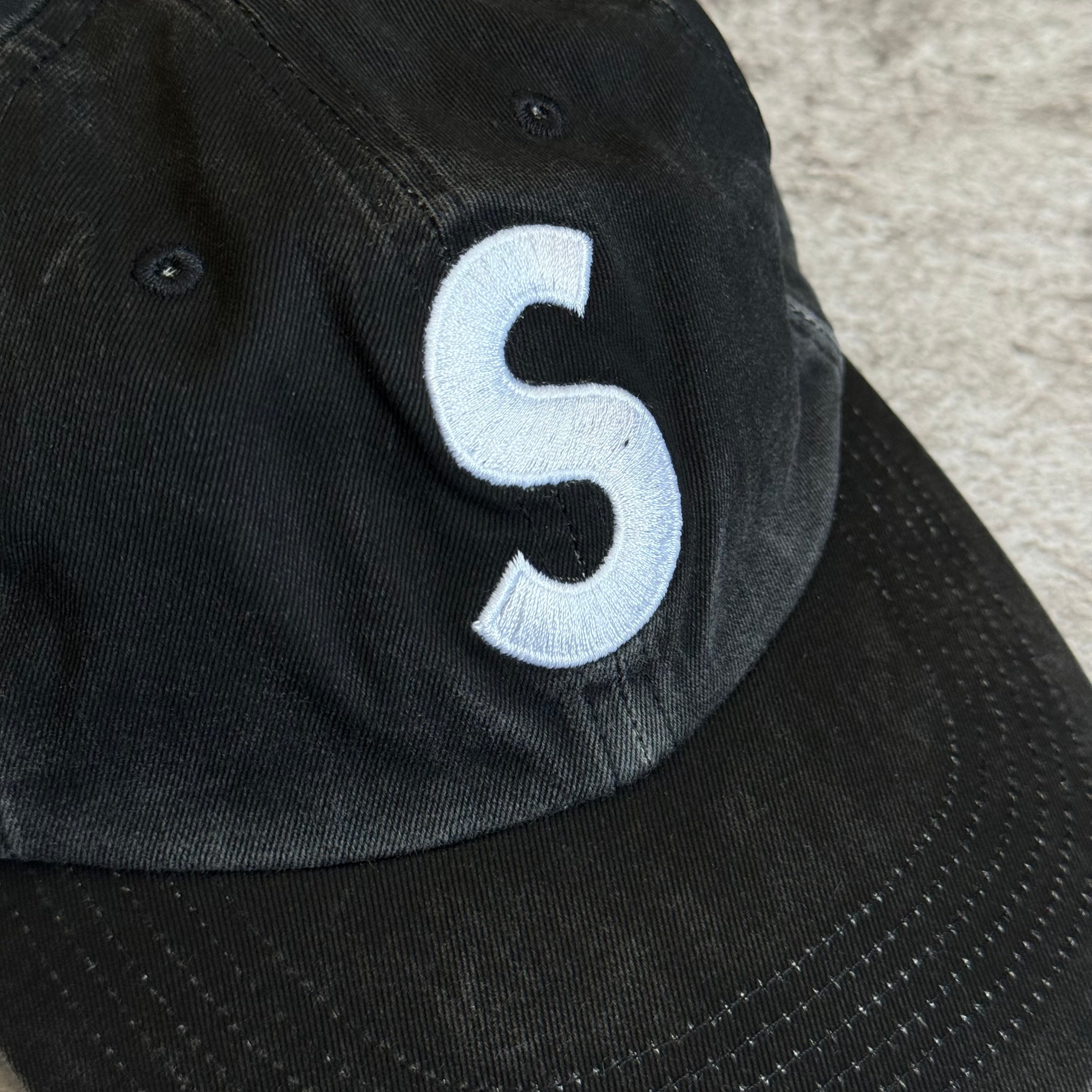 Supreme Pigment Coated S Logo 6-Panel - Black washed