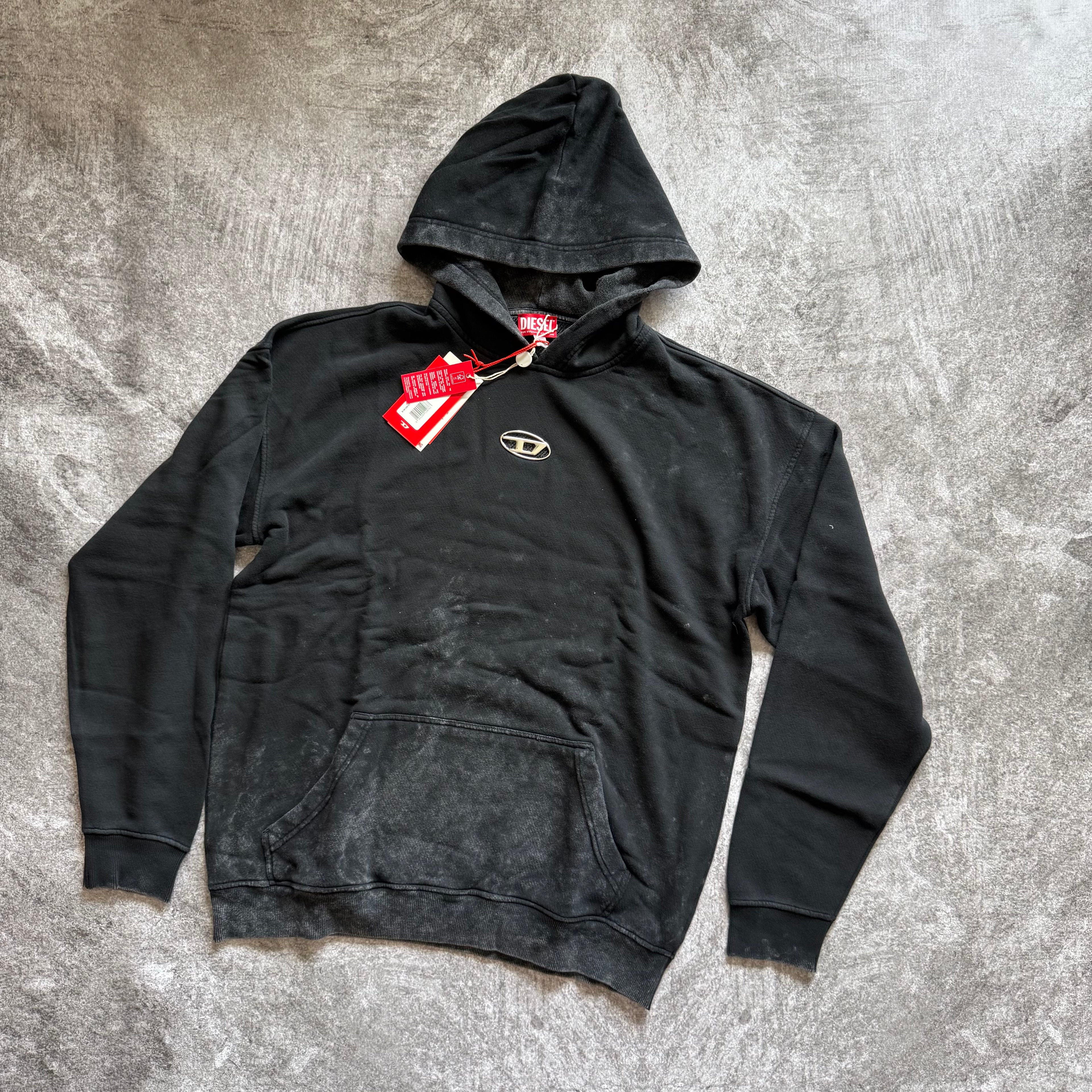 Hoodie Diesel "s-boxt-hood-t10" - Black washed