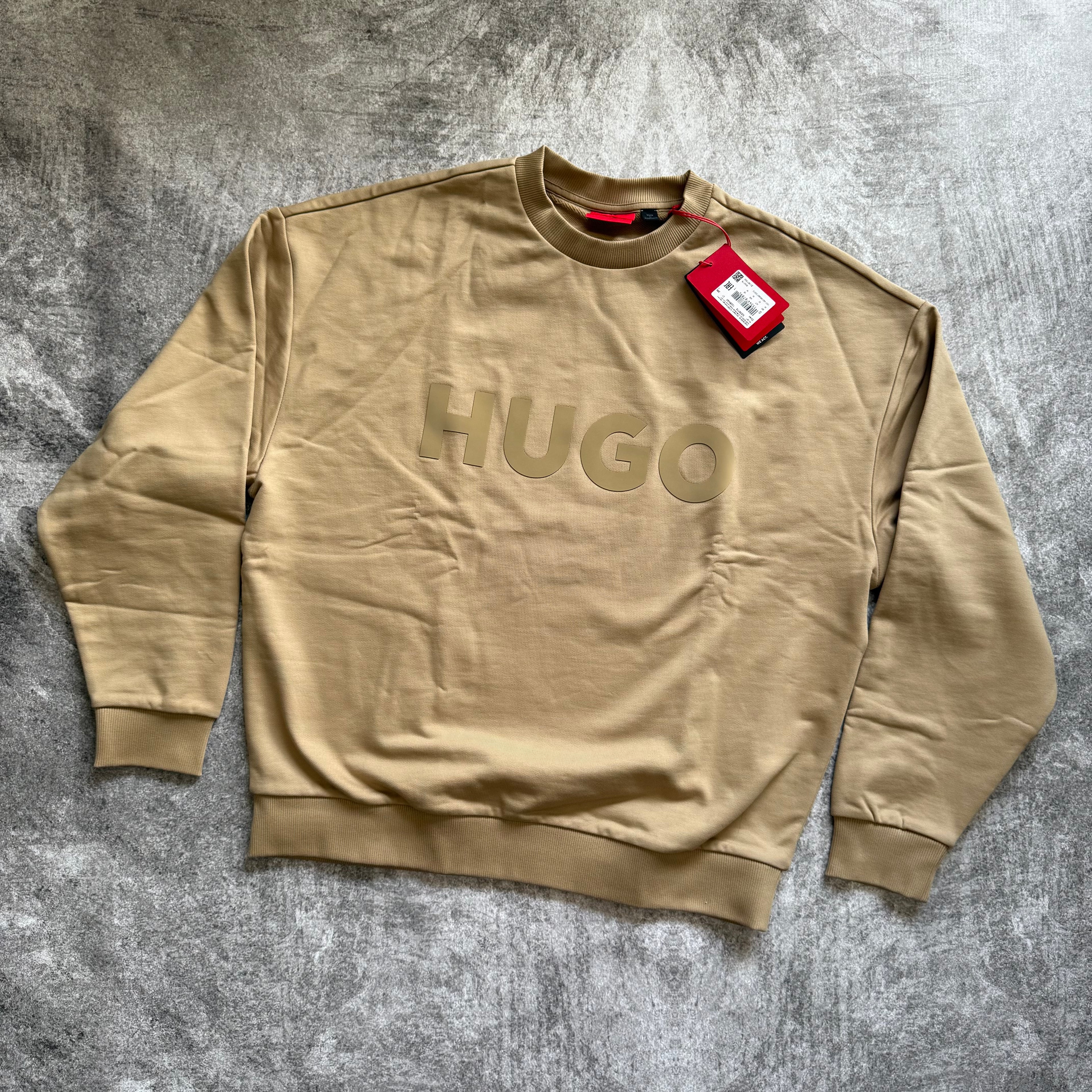 Crewneck Hugo Boss "Oversize-fit tonal logo" - Beige