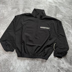 Nylon NBA 1/2 Zip Track Jacket - Black