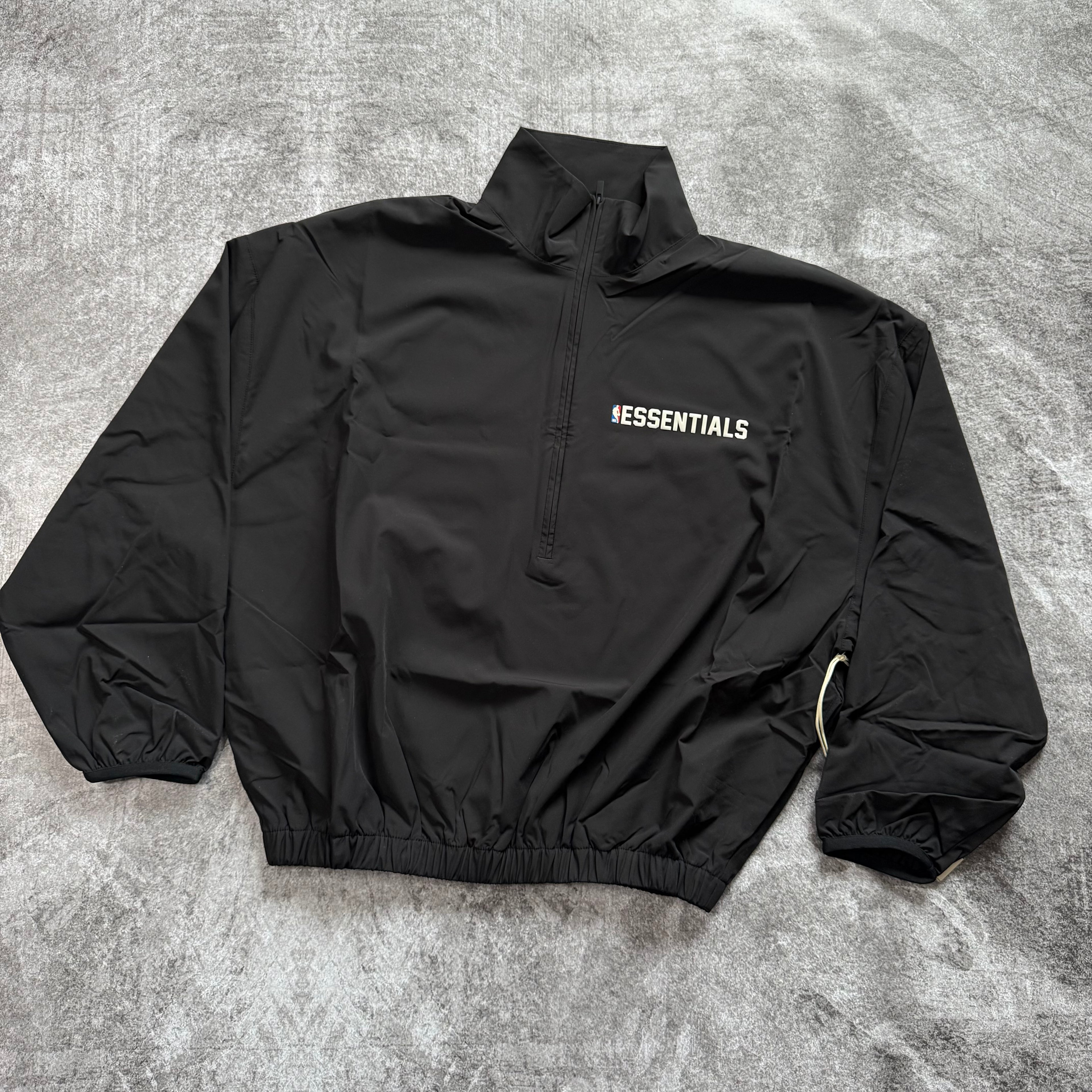 Nylon NBA 1/2 Zip Track Jacket - Black