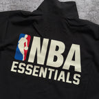 Nylon NBA 1/2 Zip Track Jacket - Black