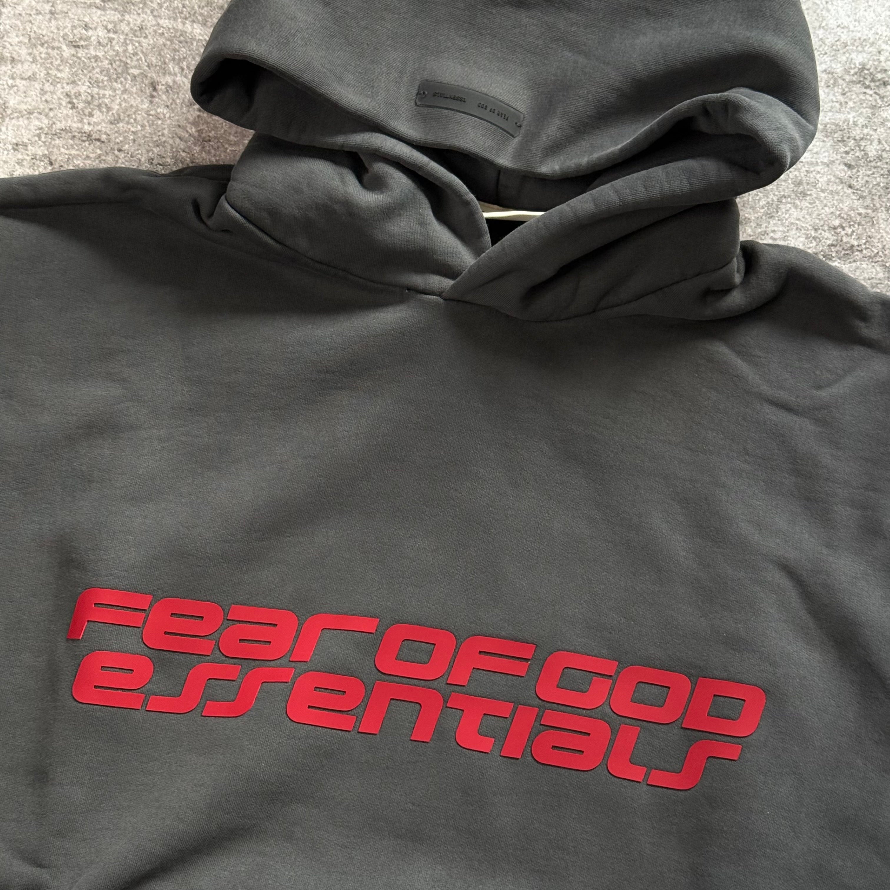 Essentials Heavy Fleece 90s Hoodie - Iron