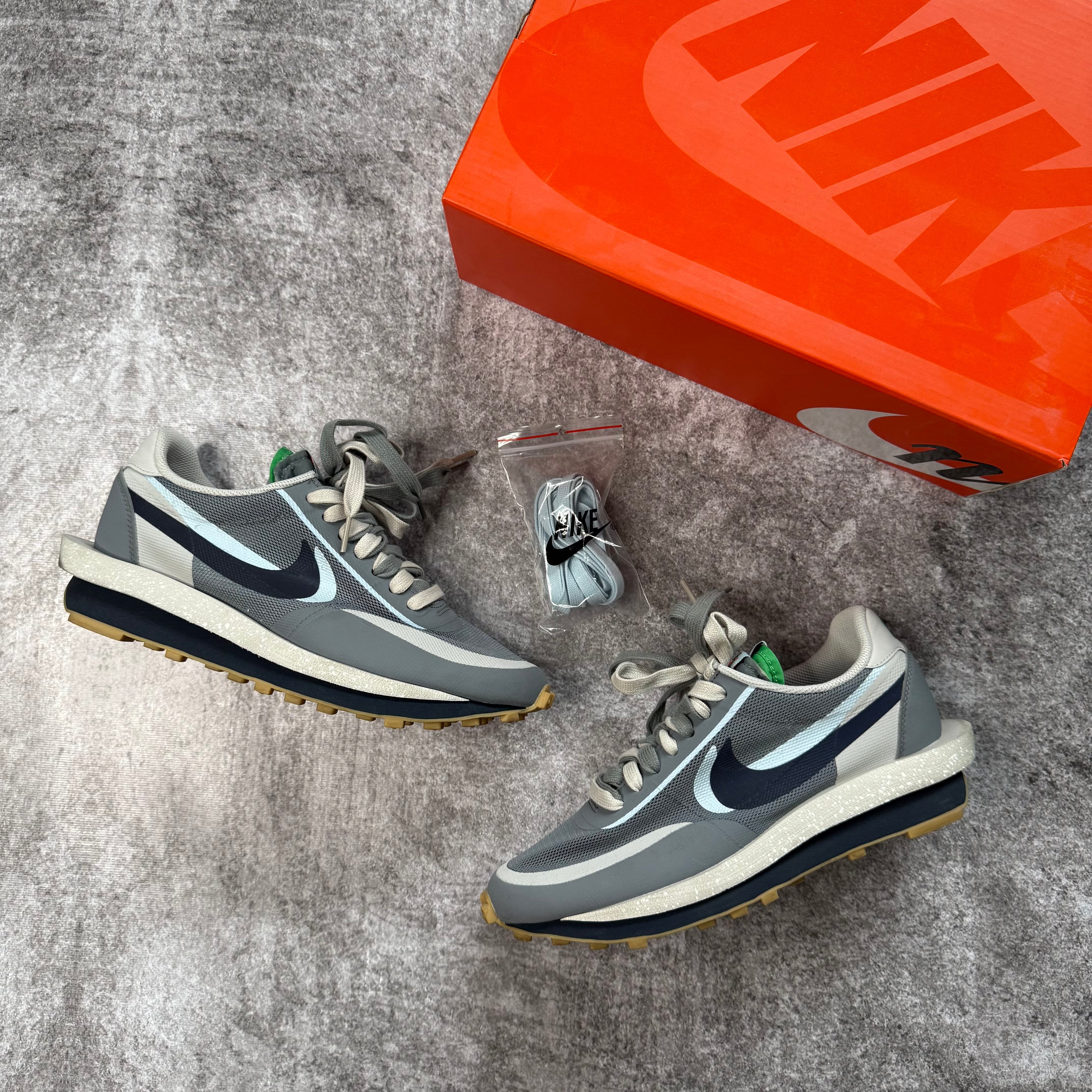 Nike LD Waffle sacai CLOT Kiss of Death 2 Cool Grey - VNDS