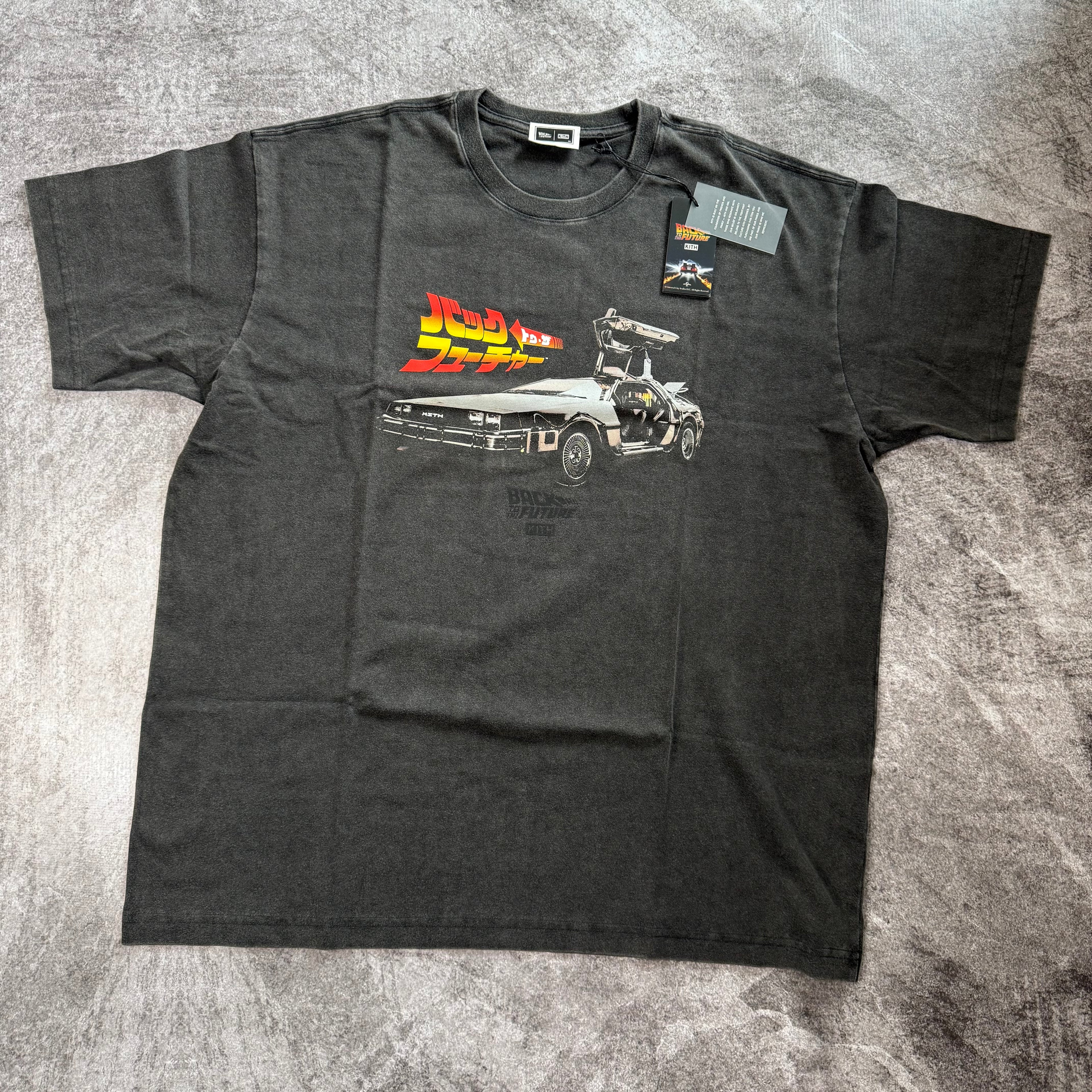 Remera Kith for Back to the Future DeLorean Vintage Tee - Black