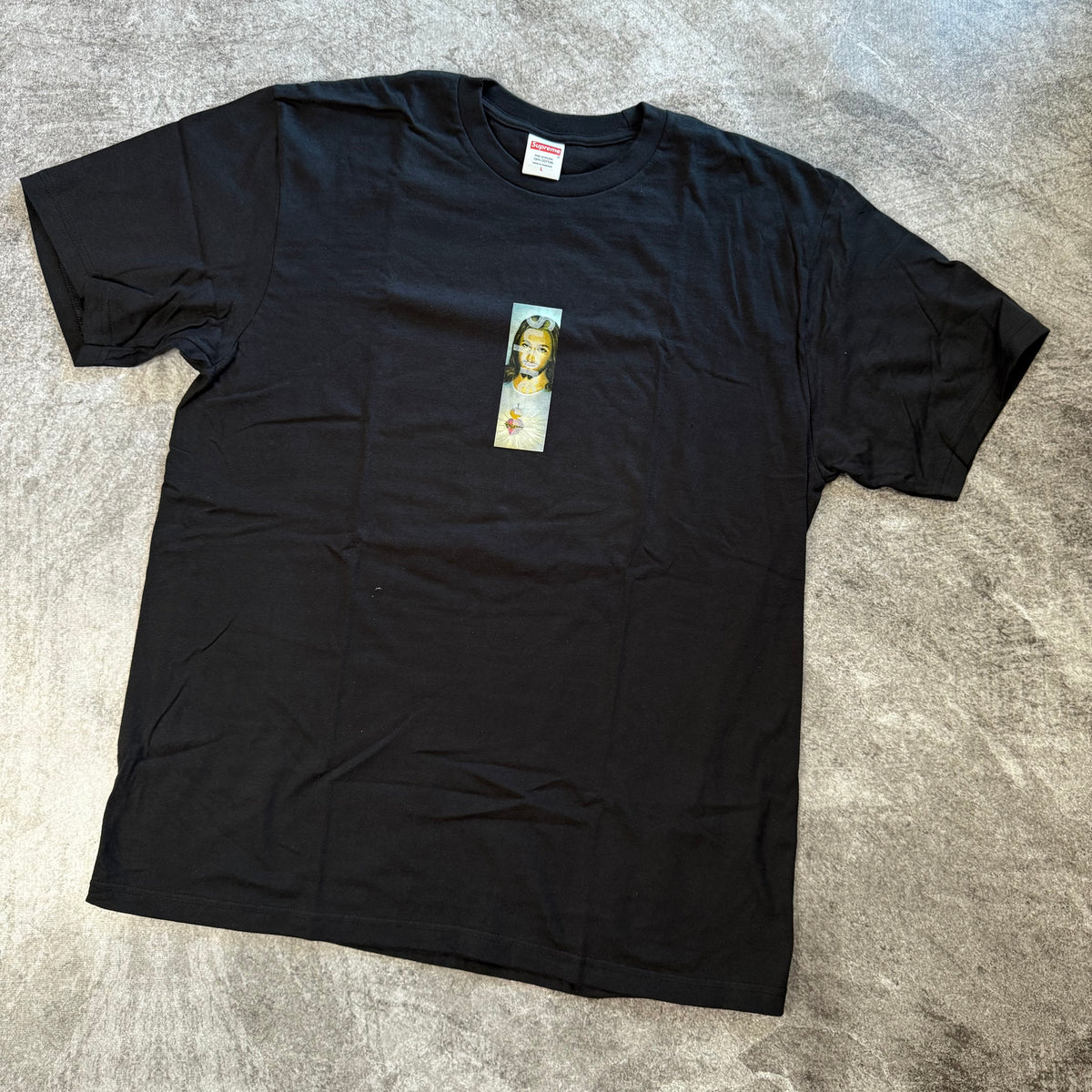 Remera Supreme "Prayer card box logo Tee" - Black