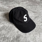 Gorra Supreme "Washed Canvas S Logo 6-Panel" - Black