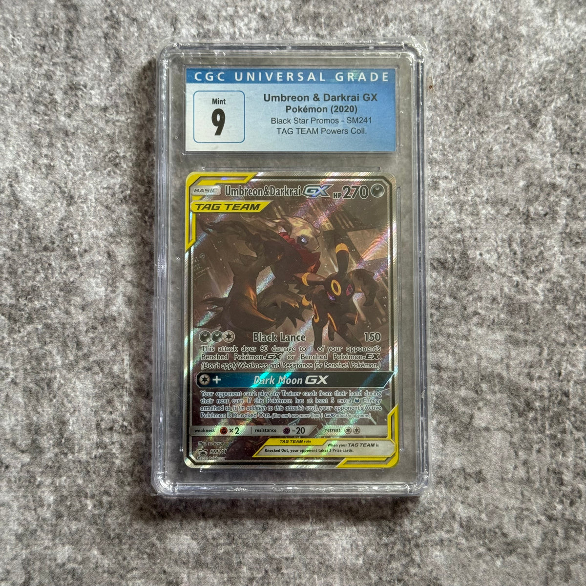 Umbreon & Darkrai GX #SM241 Promo - GRADED CGC 9 (FS)