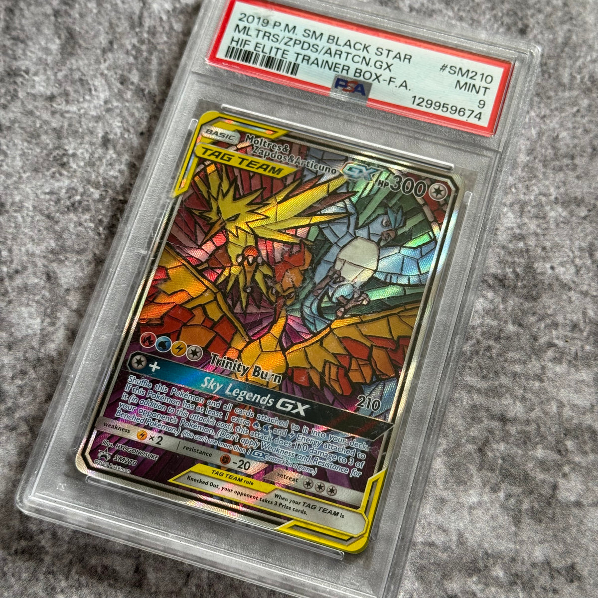 Moltres & Zapdos & Articuno GX #SM210 Promo - GRADED PSA 9 (FS)
