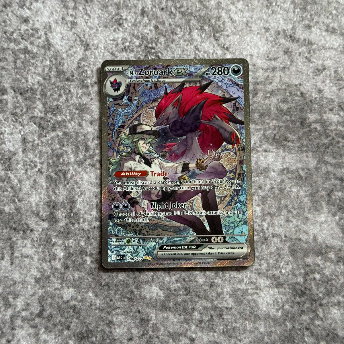 N's Zoroark ex #286 Pokemon Ascended Heroes - NM (FS)