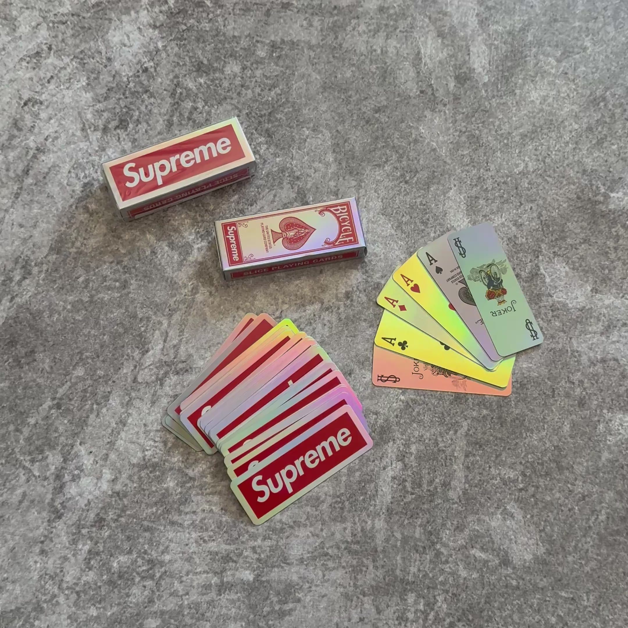 Supreme®/Bicycle® Holographic Slice Cards